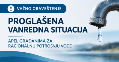 Proglašena vanredna situacija na delu teritorije opštine Blace – Apel građanima za racionalnu potrošnju vode